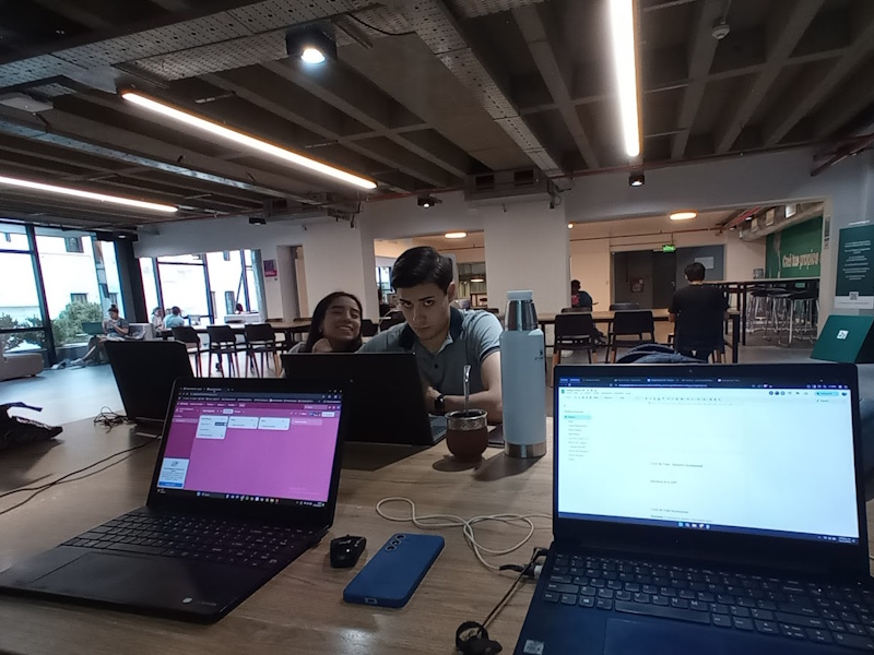 Trabajando en la facultad